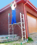 Rusztowanie aluminiowe podest roboczy 2x7 drabina aluminiowa TUV