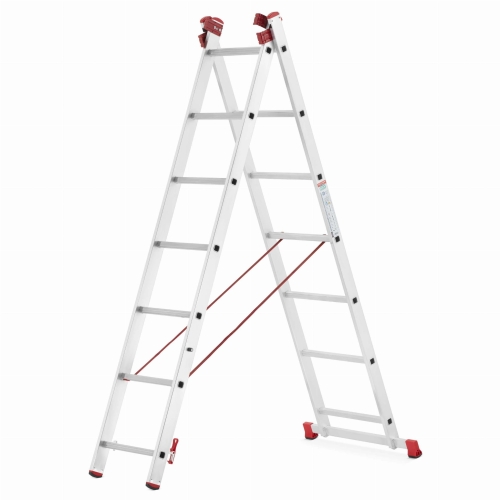 Drabina aluminiowa uniwersalna 3x7 HIGHER Professional na schody - 4,49 m