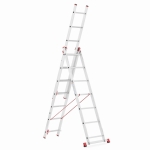 Drabina aluminiowa uniwersalna 3x7 HIGHER Professional na schody - 4,49 m