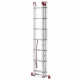 Drabina aluminiowa uniwersalna 3x7 HIGHER Professional na schody - 4,49 m