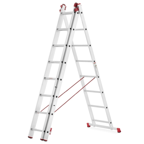 Drabina aluminiowa uniwersalna 3x8 HIGHER Professional na schody - 5,63 m