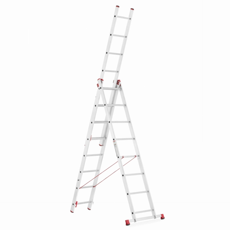 Drabina aluminiowa uniwersalna 3x8 HIGHER Professional na schody - 5,63 m