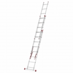 Drabina aluminiowa uniwersalna 3x8 HIGHER Professional na schody - 5,63 m