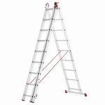Drabina aluminiowa uniwersalna 3x9 HIGHER Professional na schody - 6,19 m