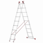 Drabina aluminiowa uniwersalna 3x9 HIGHER Professional na schody - 6,19 m