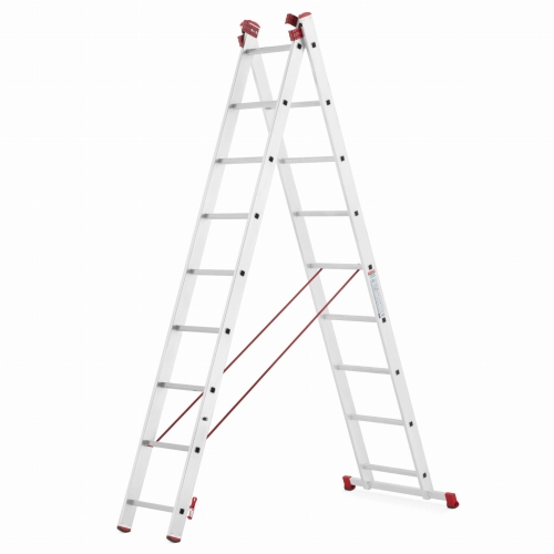 Drabina aluminiowa uniwersalna 3x9 HIGHER Professional na schody - 6,19 m