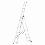 Drabina aluminiowa uniwersalna 3x9 HIGHER Professional na schody - 6,19 m