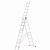 Drabina aluminiowa uniwersalna 3x9 HIGHER Professional na schody - 6,19 m