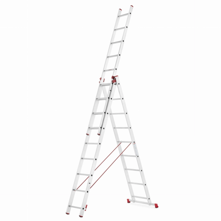 Drabina aluminiowa uniwersalna 3x9 HIGHER Professional na schody - 6,19 m