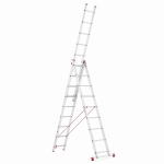 Drabina aluminiowa uniwersalna 3x9 HIGHER Professional na schody - 6,19 m