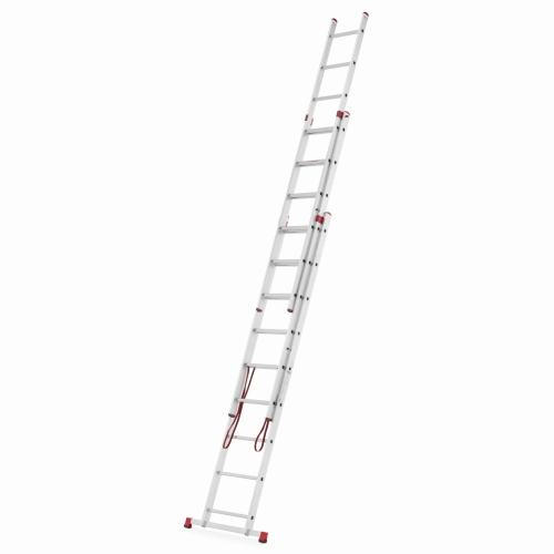 Drabina aluminiowa uniwersalna 3x9 HIGHER Professional na schody - 6,19 m
