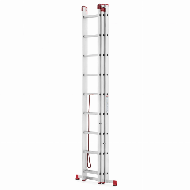 Drabina aluminiowa uniwersalna 3x9 HIGHER Professional na schody - 6,19 m