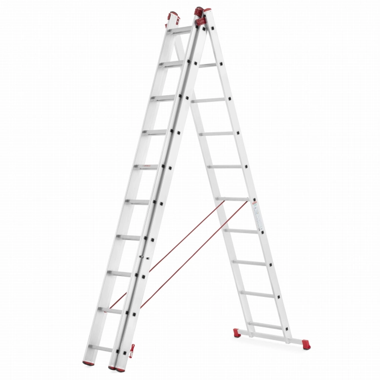 Drabina aluminiowa uniwersalna 3x10 HIGHER Professional na schody - 6,76 m