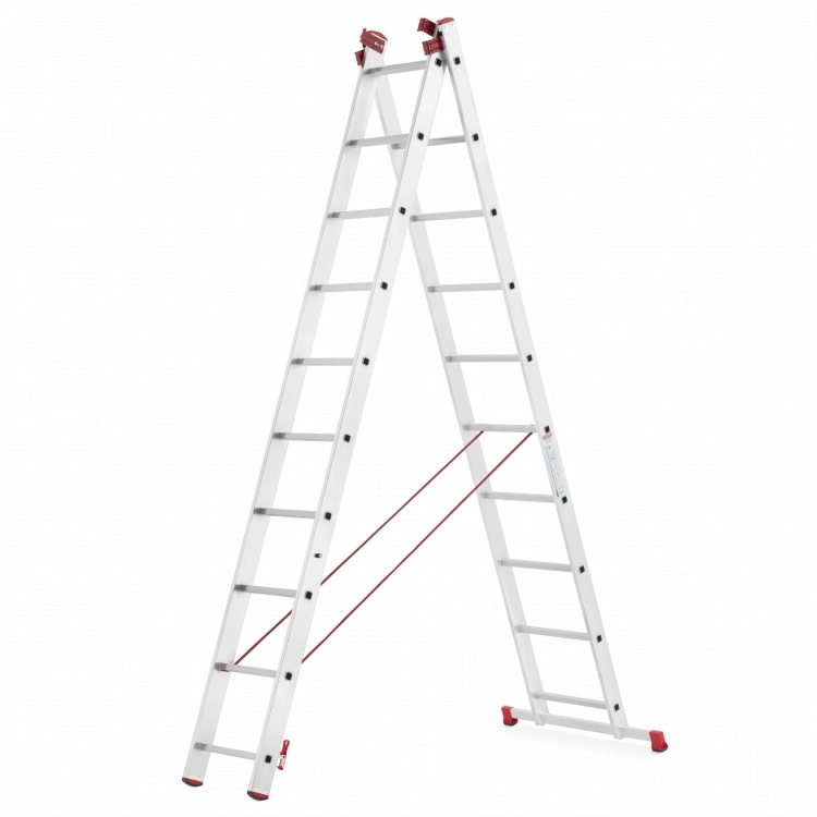 Drabina aluminiowa uniwersalna 3x10 HIGHER Professional na schody - 6,76 m