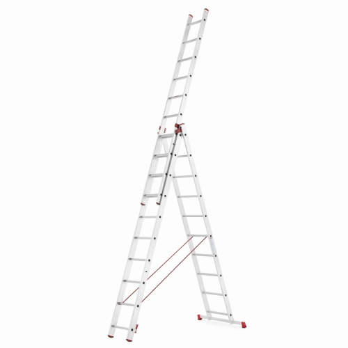Drabina aluminiowa uniwersalna 3x10 HIGHER Professional na schody - 6,76 m