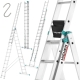 Drabina aluminiowa 3x14 wielofunkcyjna MOCNA 9,09 m uniwersalna udźwig 150kg