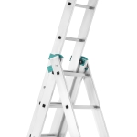 Drabina aluminiowa 3x14 wielofunkcyjna MOCNA 9,09 m uniwersalna udźwig 150kg