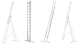 Drabina aluminiowa 3x14 wielofunkcyjna MOCNA 9,09 m uniwersalna udźwig 150kg