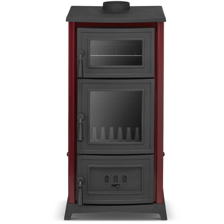 Piec-kominek-stalowo-żeliwny-z-piekarnikiem-i-płytą-grzewczą-ALFA-901-bordo-1.jpg