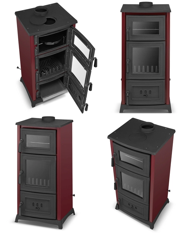 Piec-kominek-stalowo-żeliwny-z-piekarnikiem-i-płytą-grzewczą-ALFA-901-bordo-wszystkie.jpg