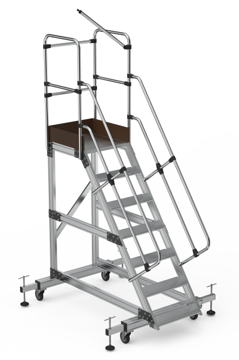 podest mostek aluminiowy drabina magazynowa higher seria 87PRO 6 stopni + podest.png