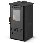 Piec kominek stalowy koza nowoczesny ALFA-PLAM Elita2 ECO 6,5 kW antracyt