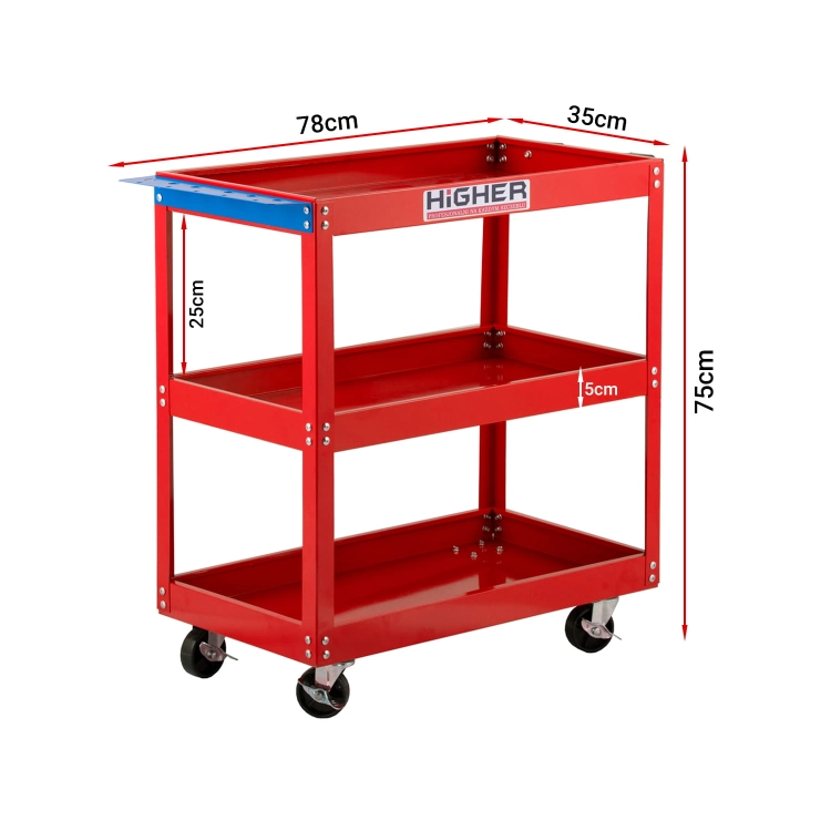 wózek warsztatowy HIGHER 175kg czerwony 7.jpg
