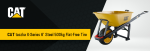 Taczka ogrodowa budowlana CATERPILLAR J-Series Steel 500kg Flat-Free Tire