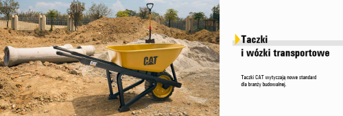 Taczka ogrodowa budowlana CATERPILLAR J-Series Steel 500kg Flat-Free Tire