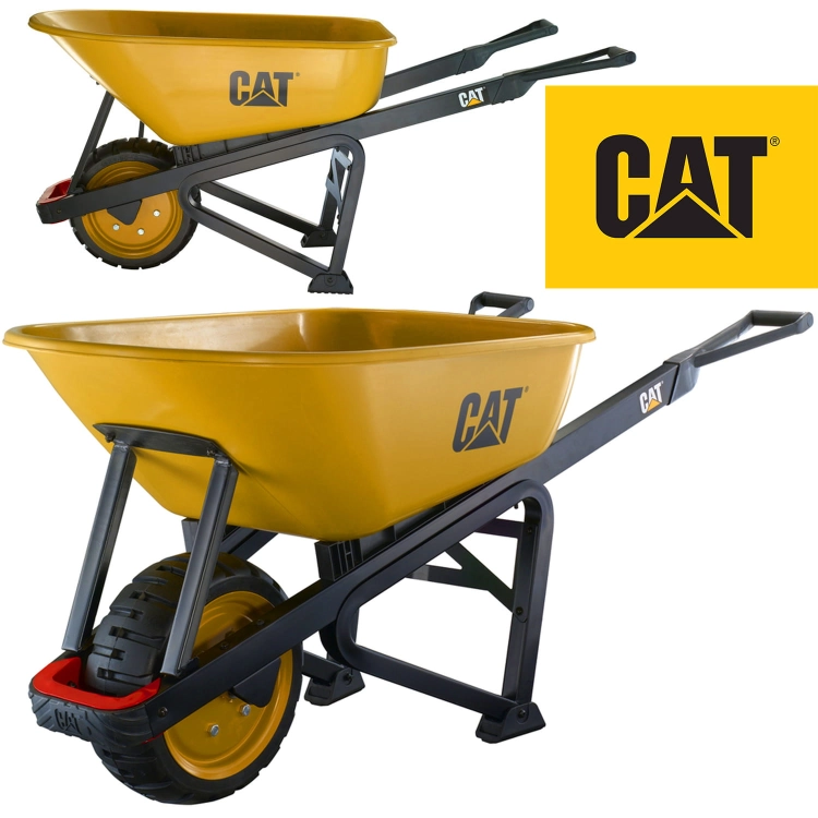 Taczka ogrodowa budowlana CATERPILLAR J-Series Steel 500kg Flat-Free Tire