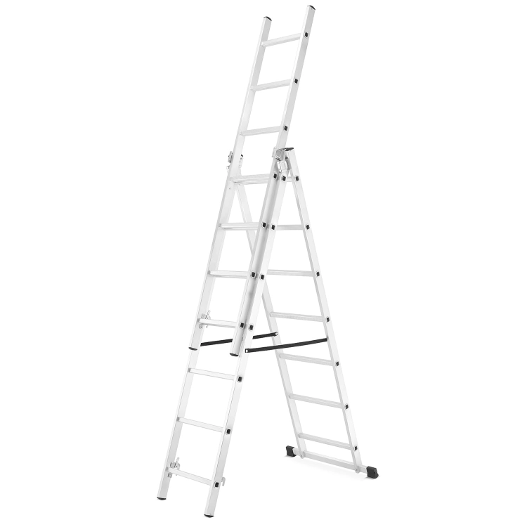 Drabina aluminiowa wielofunkcyjna z opcją ustawienia na schodach HIGHER 3x7 6307 2.jpg