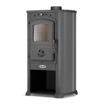 Piec stalowy kominek wolnostojący BLIST Żar / Modena 7,3 kW antracytowy