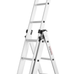 Drabina aluminiowa 3x7 HIGHER z adaptacją na schody ML-607 na 150 kg
