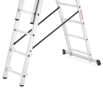 Drabina aluminiowa 3x7 HIGHER z adaptacją na schody ML-607 na 150 kg