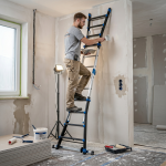 Drabina aluminiowa przegubowa teleskopowa Gierre 4+4 wielofunkcyjna na schody 150 kg 5 m EN-131