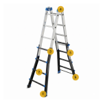 Drabina aluminiowa przegubowa teleskopowa Gierre 4+4 wielofunkcyjna na schody 150 kg 5 m EN-131