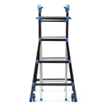 Drabina aluminiowa przegubowa teleskopowa Gierre 4+4 wielofunkcyjna na schody 150 kg 5 m EN-131