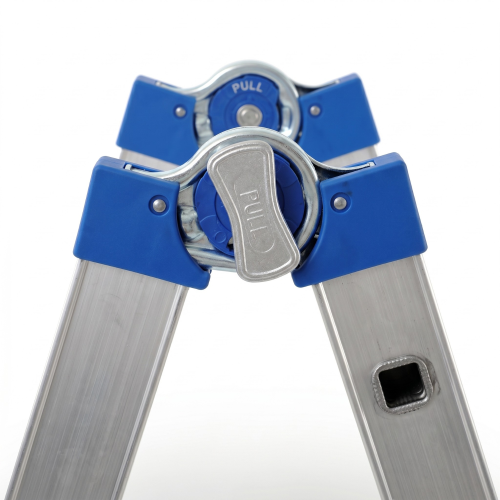 Drabina aluminiowa przegubowa teleskopowa Gierre 4+4 wielofunkcyjna na schody 150 kg 5 m EN-131