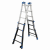 Drabina aluminiowa przegubowa teleskopowa Gierre 4+4 wielofunkcyjna na schody 150 kg 5 m EN-131