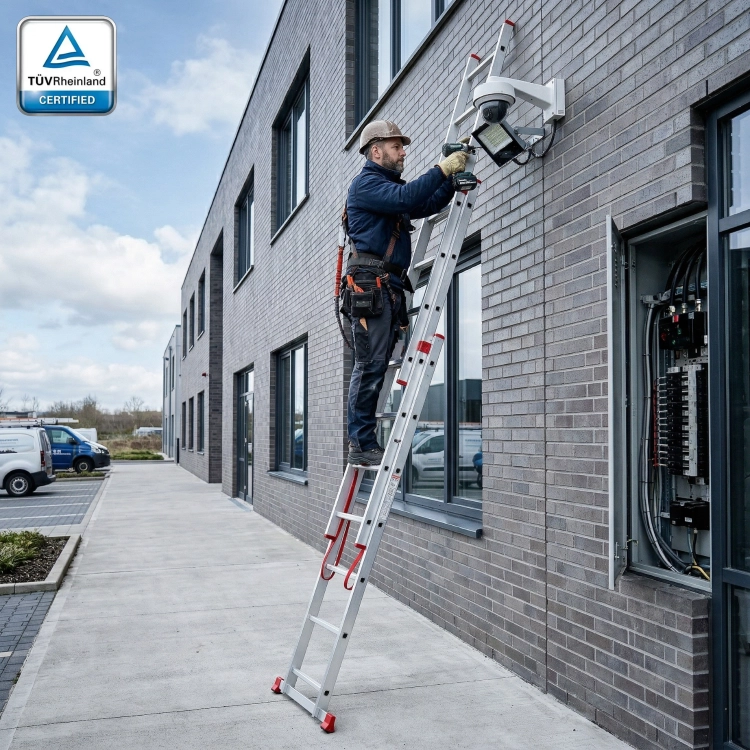 Drabina aluminiowa uniwersalna 3x7 HIGHER Professional na schody - 4,49 m