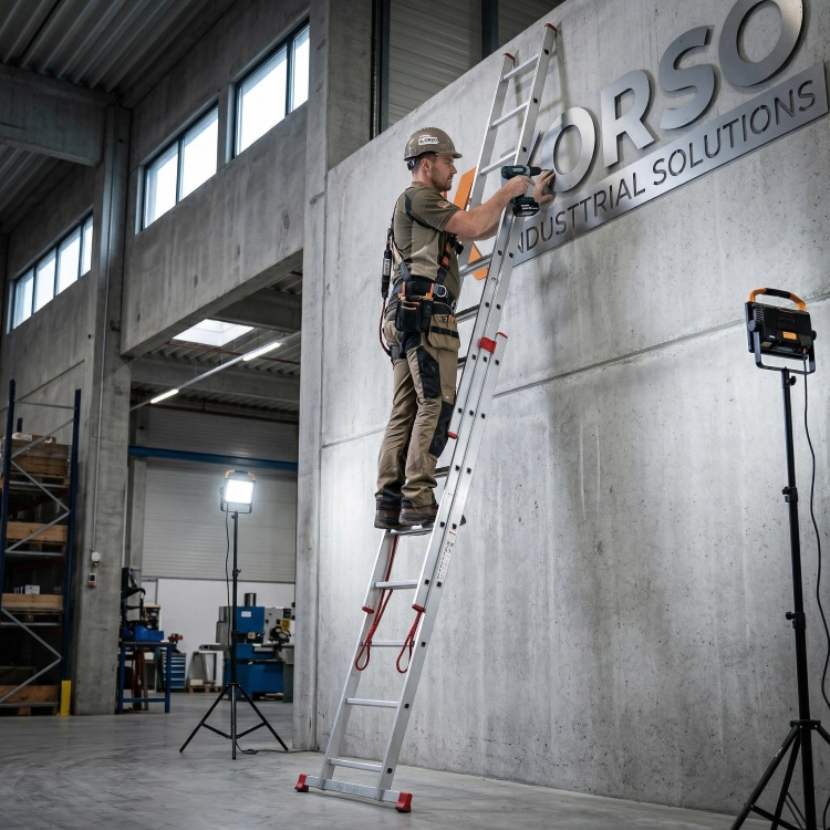 Drabina aluminiowa uniwersalna 3x8 HIGHER Professional na schody - 5,63 m