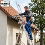 Drabina aluminiowa uniwersalna 3x9 HIGHER Professional na schody - 6,19 m