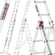 Drabina aluminiowa uniwersalna 3x10 HIGHER Professional na schody - 6,76 m