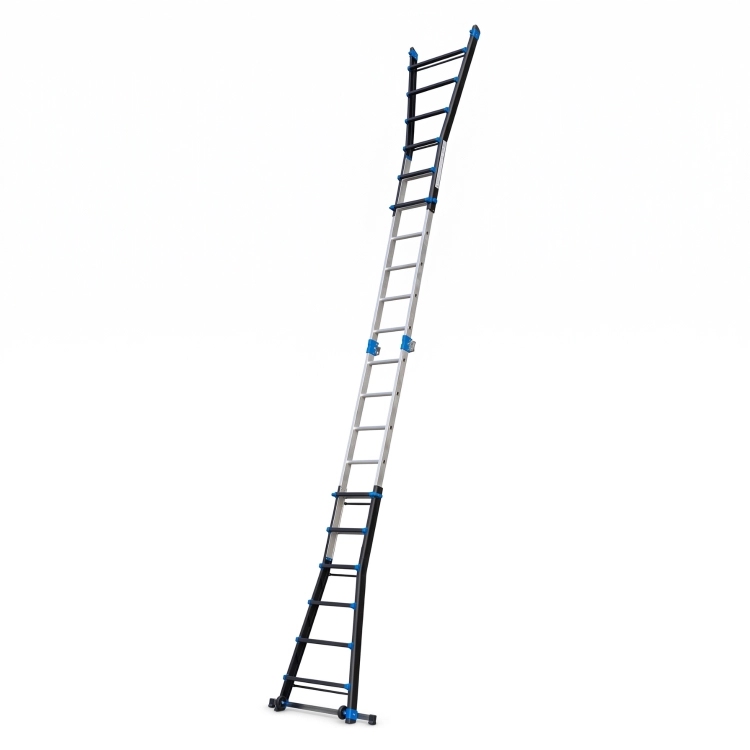 Drabina aluminiowa przegubowa teleskopowa Gierre 6+6 wielofunkcyjna na schody 150 kg 7 m EN-131
