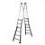 Drabina aluminiowa przegubowa teleskopowa Gierre 6+6 wielofunkcyjna na schody 150 kg 7 m EN-131