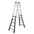 Drabina aluminiowa przegubowa teleskopowa Gierre 5+5 wielofunkcyjna na schody 150 kg 6 m EN-131