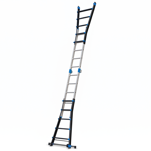 Drabina aluminiowa przegubowa teleskopowa Gierre 5+5 wielofunkcyjna na schody 150 kg 6 m EN-131