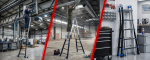 Drabina aluminiowa przegubowa teleskopowa Gierre 5+5 wielofunkcyjna na schody 150 kg 6 m EN-131