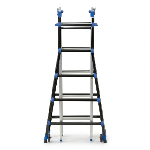 Drabina aluminiowa przegubowa teleskopowa Gierre 5+5 wielofunkcyjna na schody 150 kg 6 m EN-131