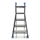 Drabina aluminiowa przegubowa teleskopowa Gierre 5+5 wielofunkcyjna na schody 150 kg 6 m EN-131